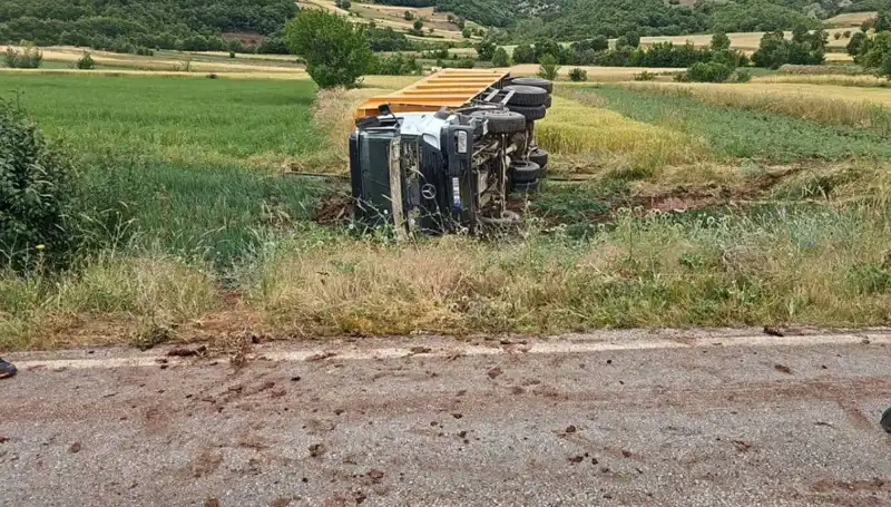 Tokat'ta Devrilen Kamyon Kazası: Şoför Hayatını Kaybetti